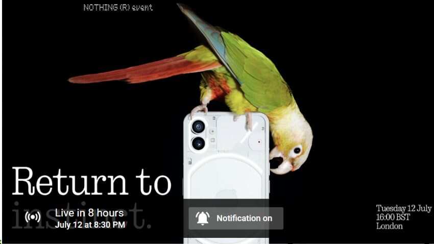Nothing Phone 1 launch today at 8:30 PM: Check expected price, LIVE ...