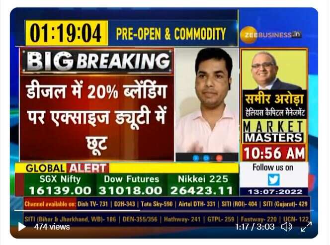 Government notifies excise duty relaxation on ethanol blending with petrol, diesel; oil, sugar companies to benefit - Anil Singhvi explains how