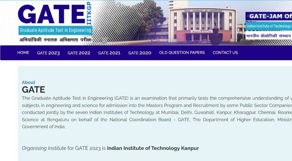 GATE 2023: IIT Kanpur starts registration on August 30, full schedule ...