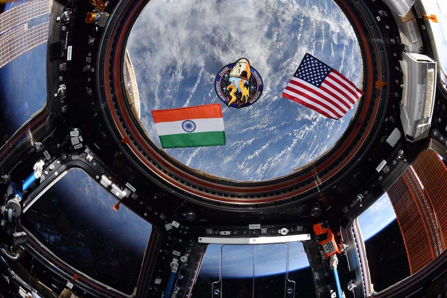 Indian flag at the International Space Station (ISS)