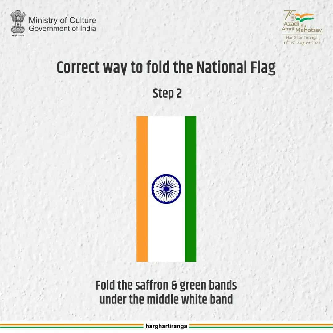 Correct way to fold Nation Flag: 