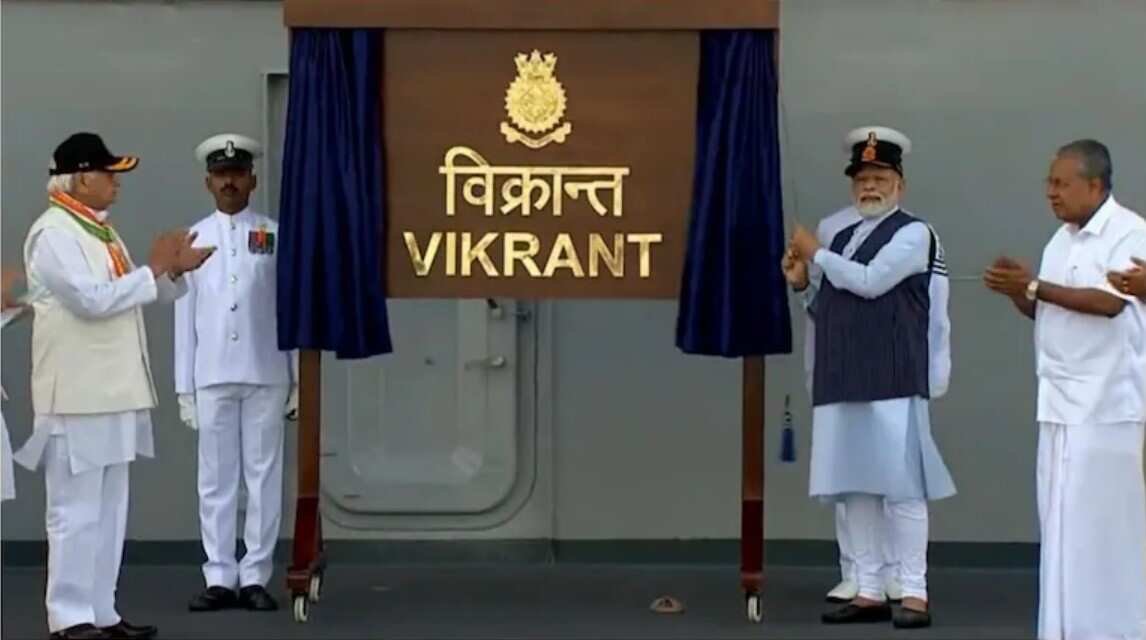 PM Modi Commissions India's First Indigenous Aircraft Carrier INS Vikrant At Cochin Shipyard 