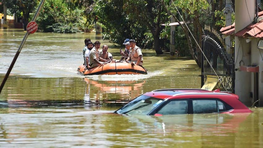 Bengaluru Rains: Flood-like situation in city; traffic thrown of gear, firefighters evacuate residents | Photos