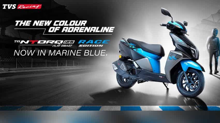 TVS Ntorq 125 Race Edition: New Marine Blue colour variant launched in ...