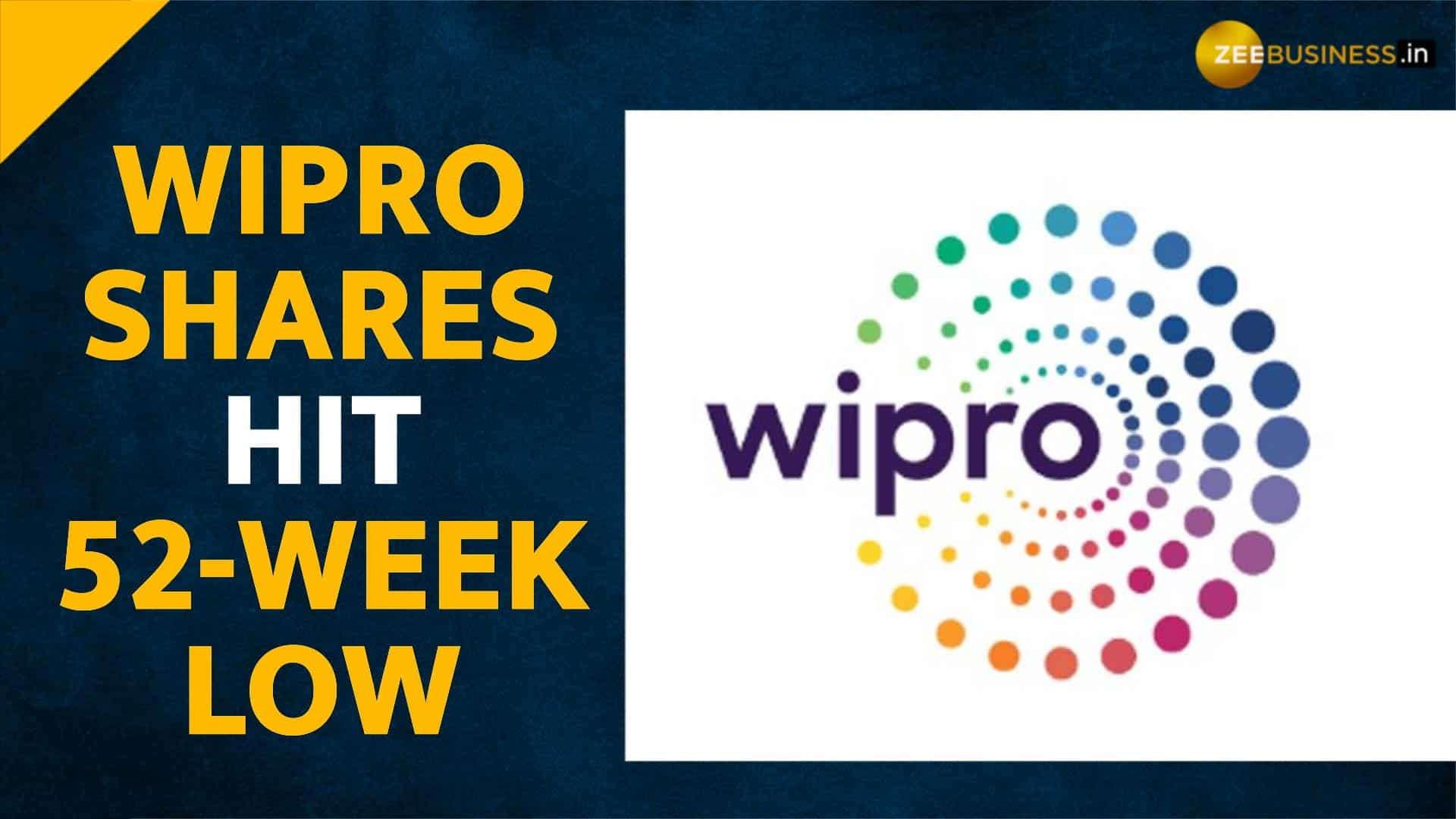 Wipro Shares Tank Over 6% Intraday After Weak Q2 Results | Zee Business