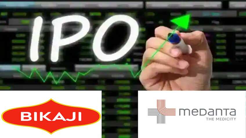 Bikaji Foods, Medanta IPOs listing: Shares list at premium; Check Stop Loss | Bikaji Foods, Medanta Shares Price NSE, BSE