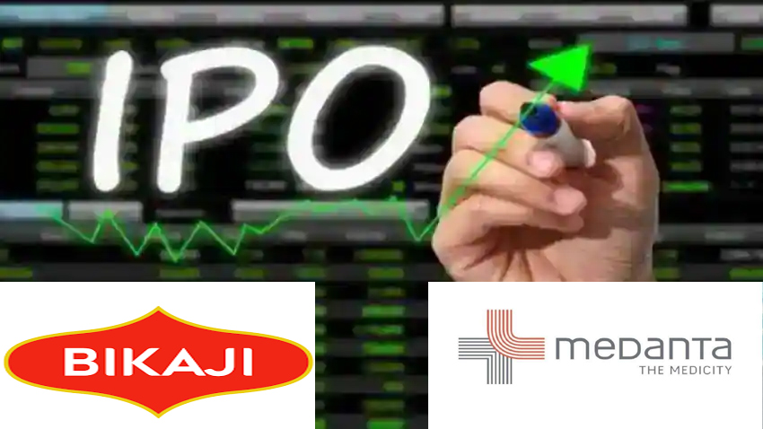 Bikaji Foods, Medanta IPOs listing: Shares list at premium; Check Stop Loss | Bikaji Foods, Medanta Shares Price NSE, BSE