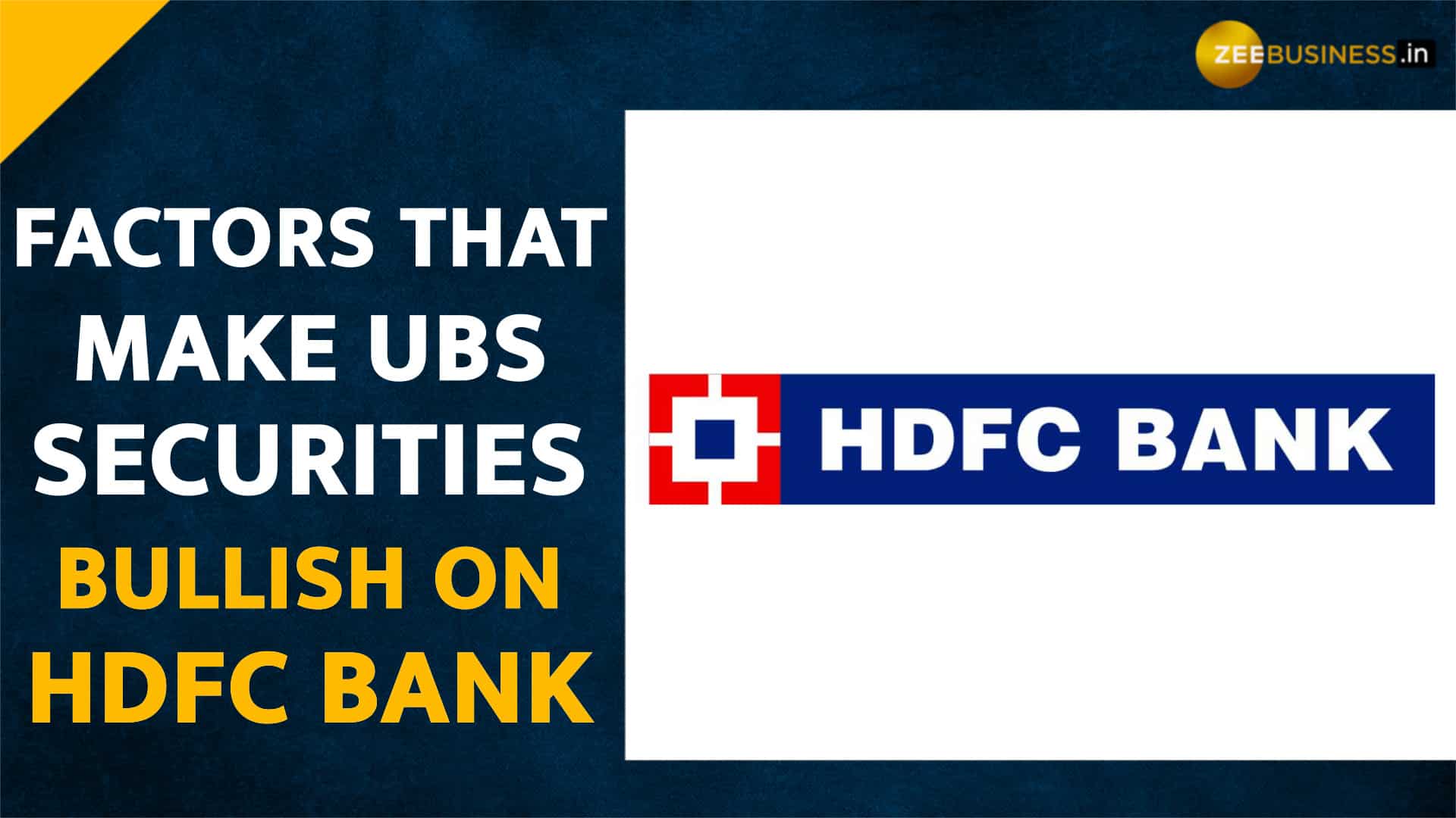 UBS Securities Bullish on HDFC Bank; can yield 18% return--Check Details Here 