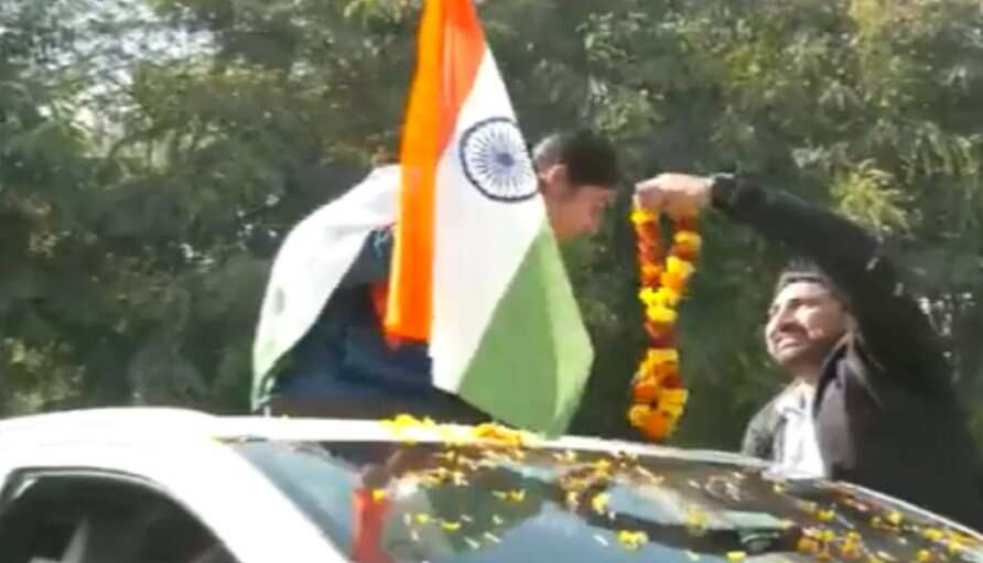 Women’s U19 World Cup Winners Receive Rousing Welcome At Delhi Airport
