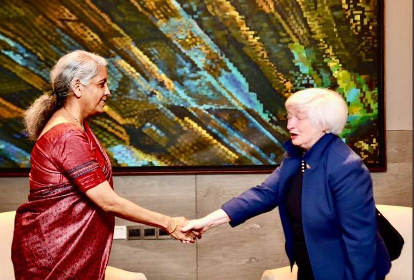   Sitharaman meets US Treasury Secretary Yellen ahead of the G20 meet in Bangalore, discusses crypto, global debt vulnerabilities