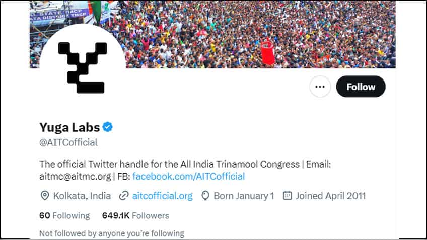 Trinamool Congress' Twitter account hacked; name, logo changed