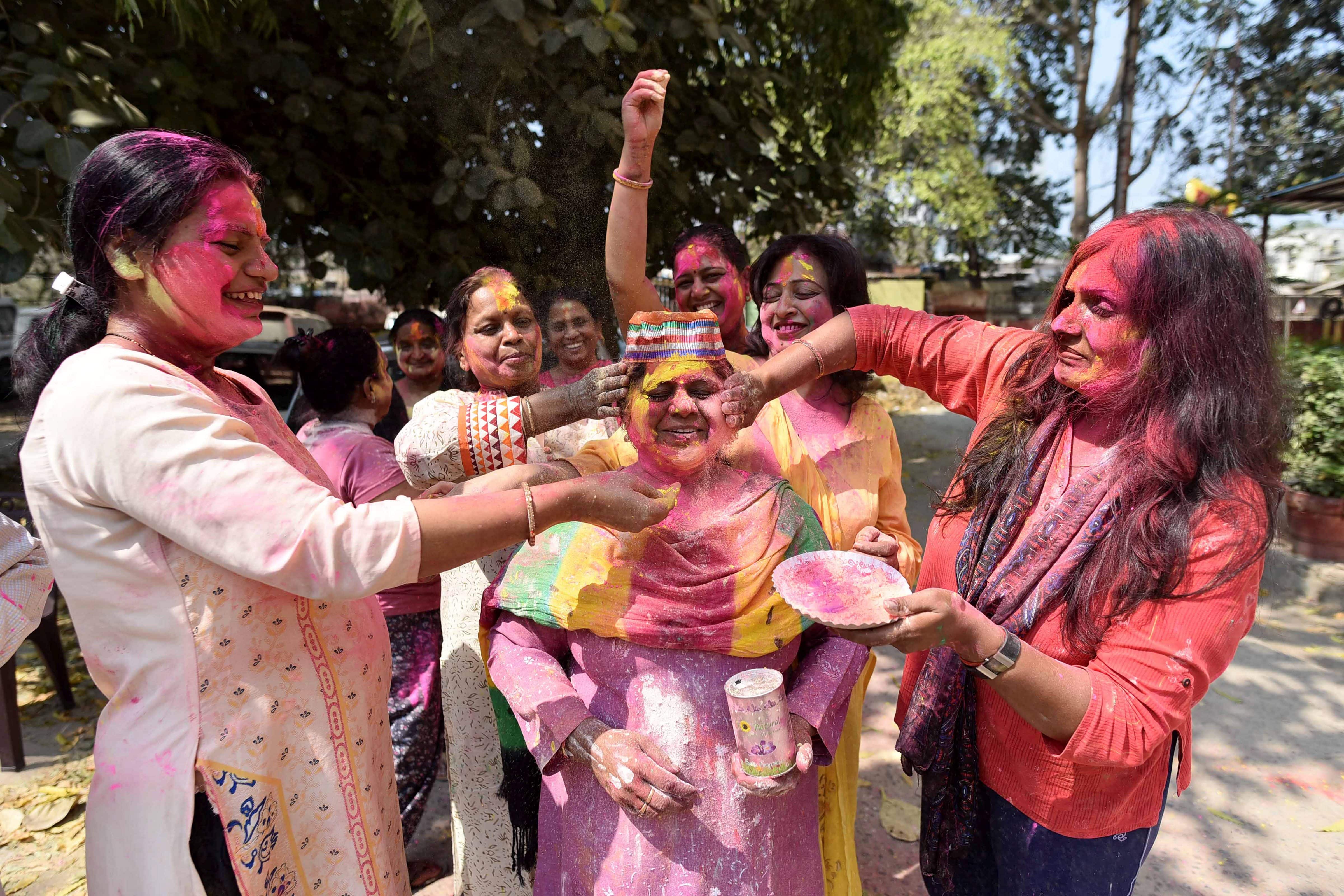 Holi celebration in Prayagraj