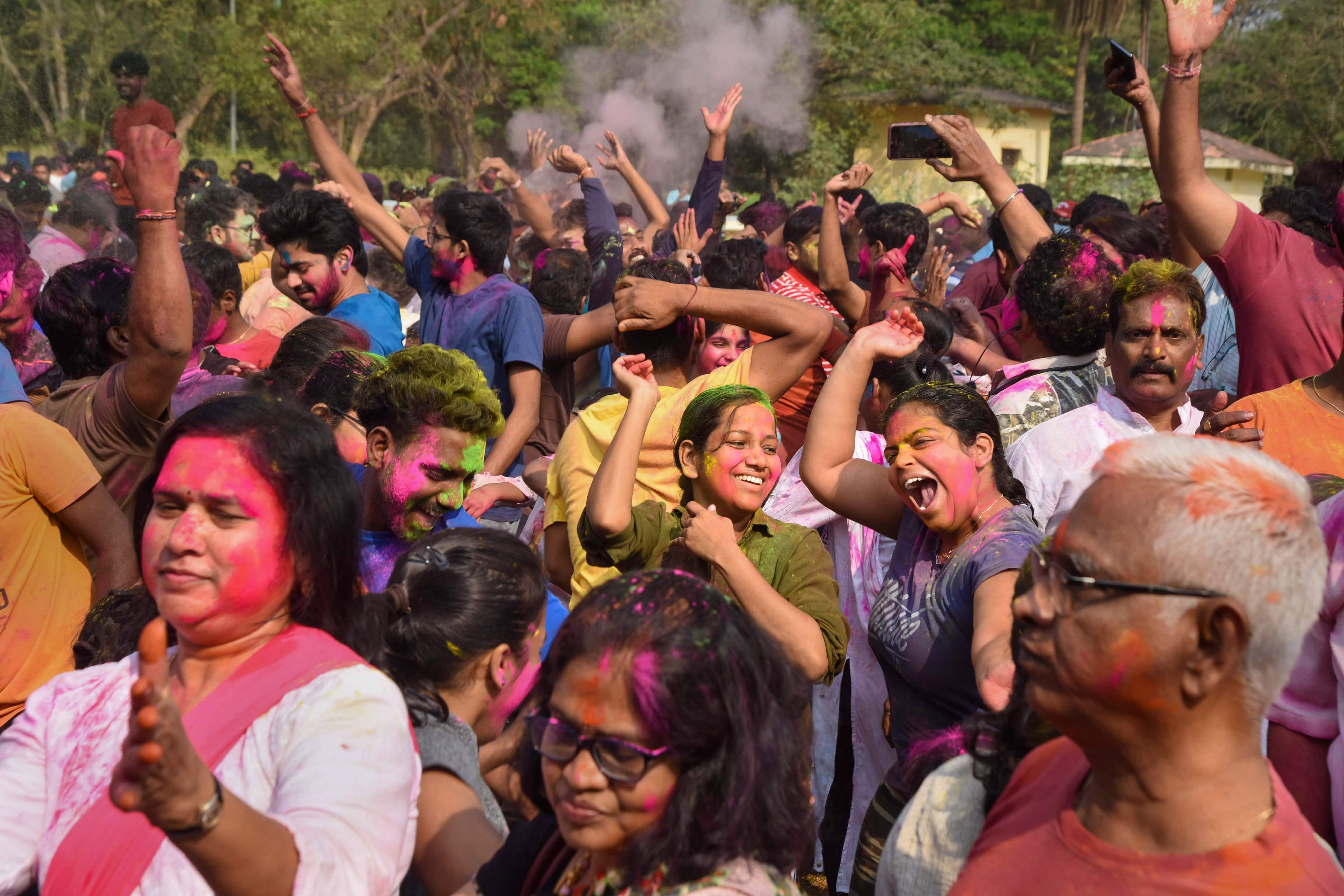 Holi celebration in Hyderabad