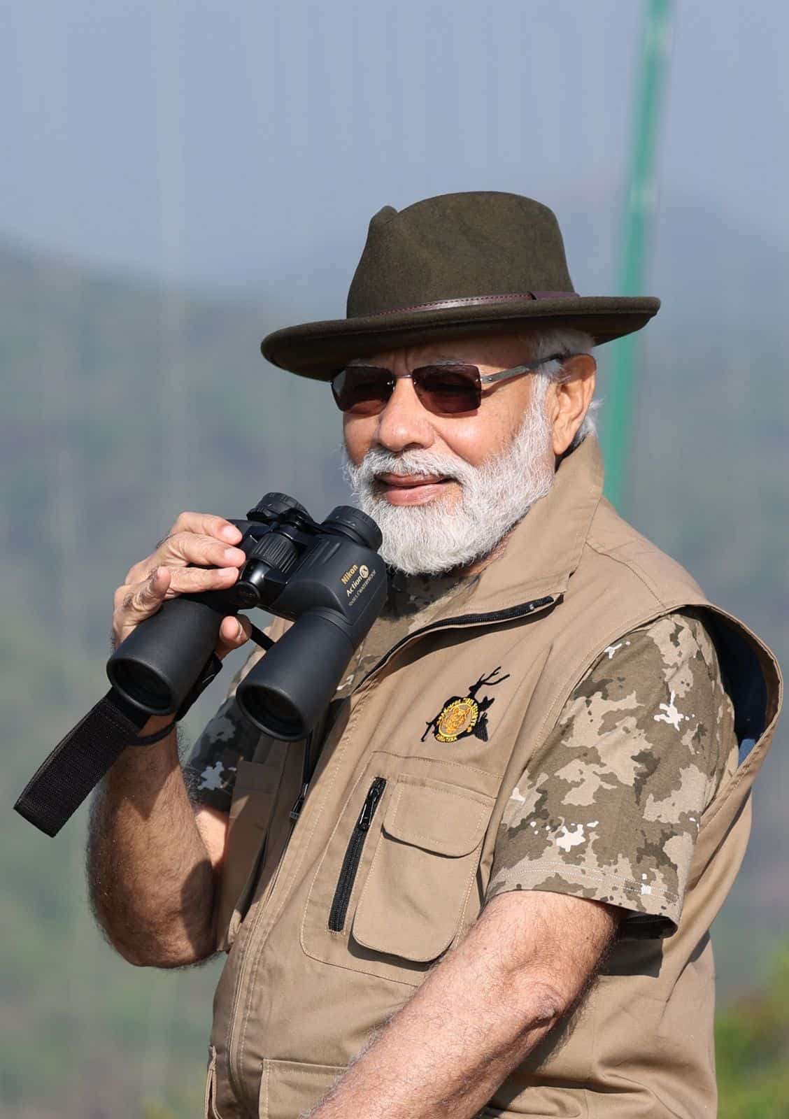 PM Modi in Bandipur Tiger Reserve Karnataka