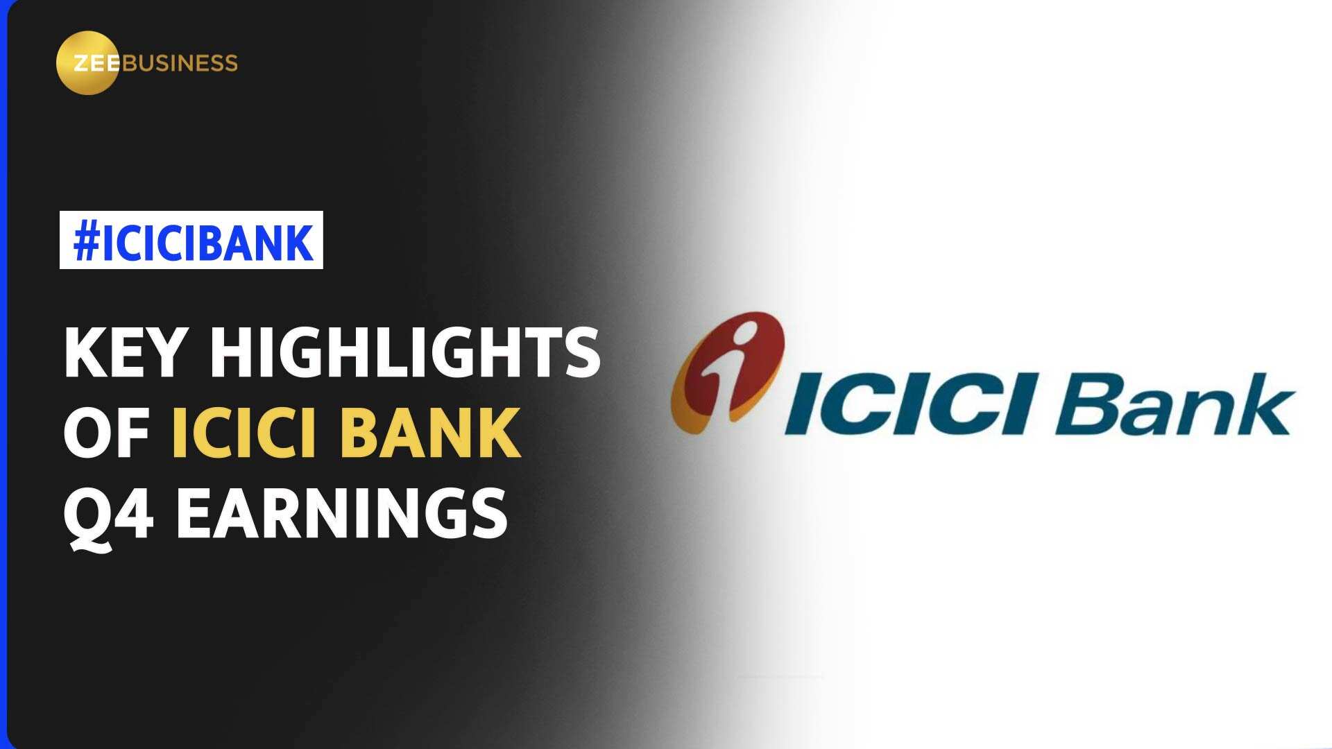 Icici Bank Shares Rise After Stellar Q4 Net Profit Lender Declares Rs 8 Dividend Zee Business 6704