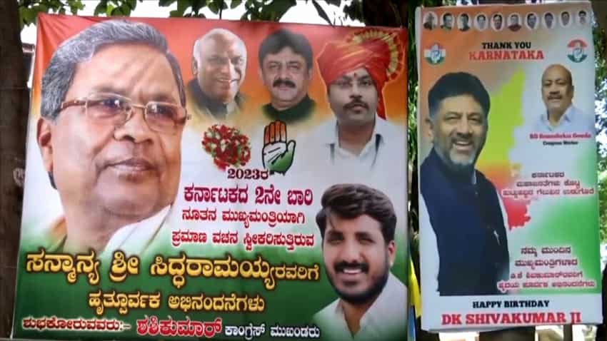 Read more about the article Karnataka Election Results 2023: Siddramaiah, Shivakumar take centerstage as poster war erupts between their supporters