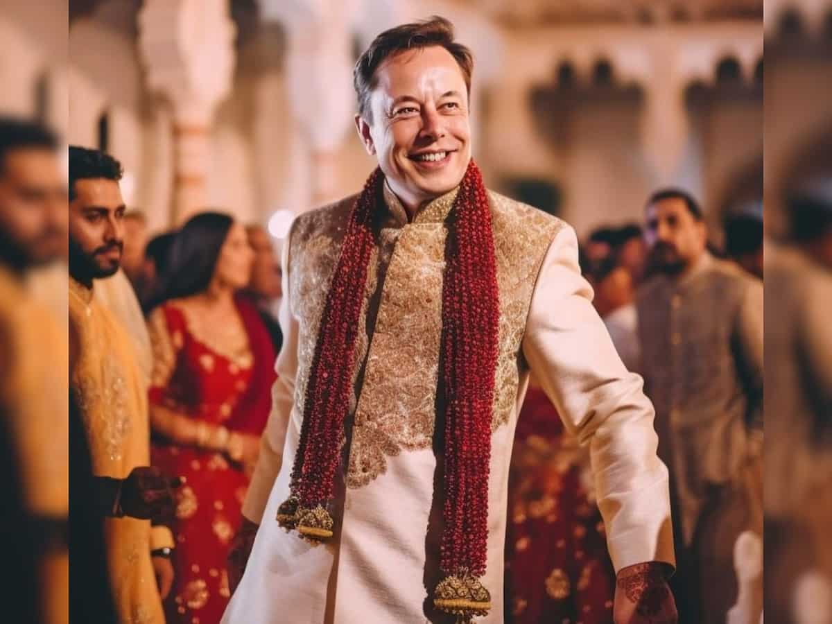 Tesla CEO Musk 'loves' his AI avatar in sherwani, Twitterati welcomes 'Indian groom'