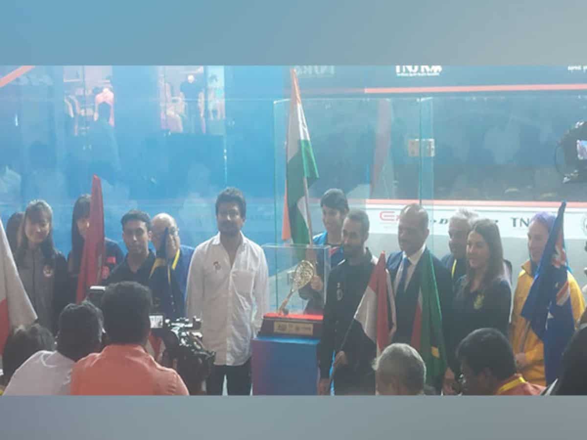 TN Sports Minister Udayanidhi Stalin inaugurates Squash World Cup in Chennai