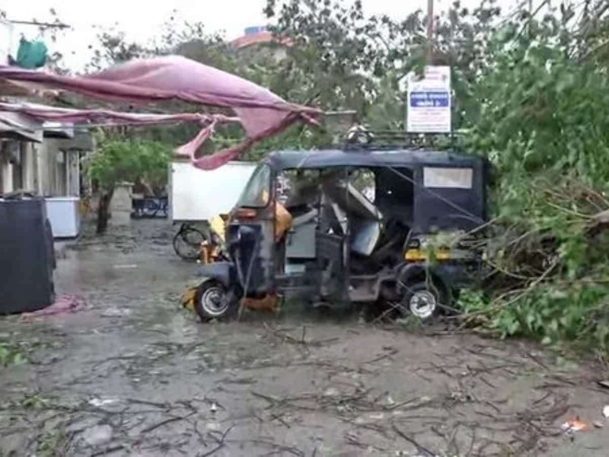 Cyclone Biparjoy lashes Gujarat coast, weakens into cyclonic storm