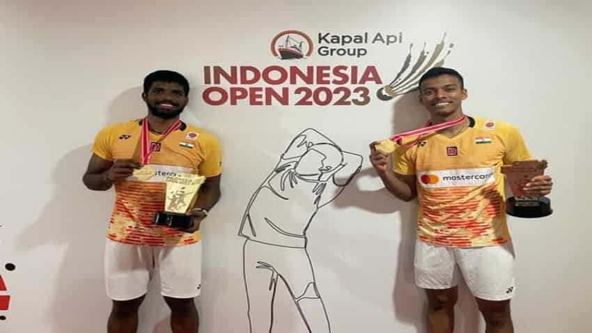 Indonesia Open Badminton Indias Satwik-Chirag script history, beat world champions for mens doubles title Zee Business