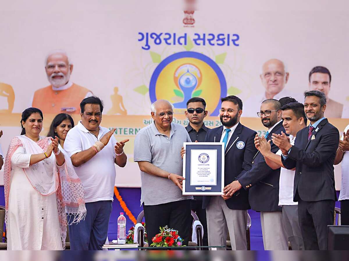 Yoga Day event in Surat sets new Guinness World Record with participation of 1.53 lakh people: Authorities