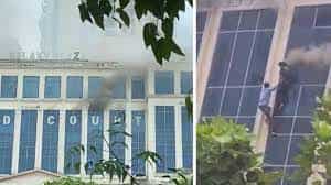 Fire breaks out at Galaxy Plaza in Greater Noida