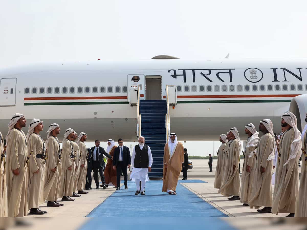 PM Modi UAE Visit: Prime Minister Narendra Modi arrives in UAE for final leg of two-nation visit