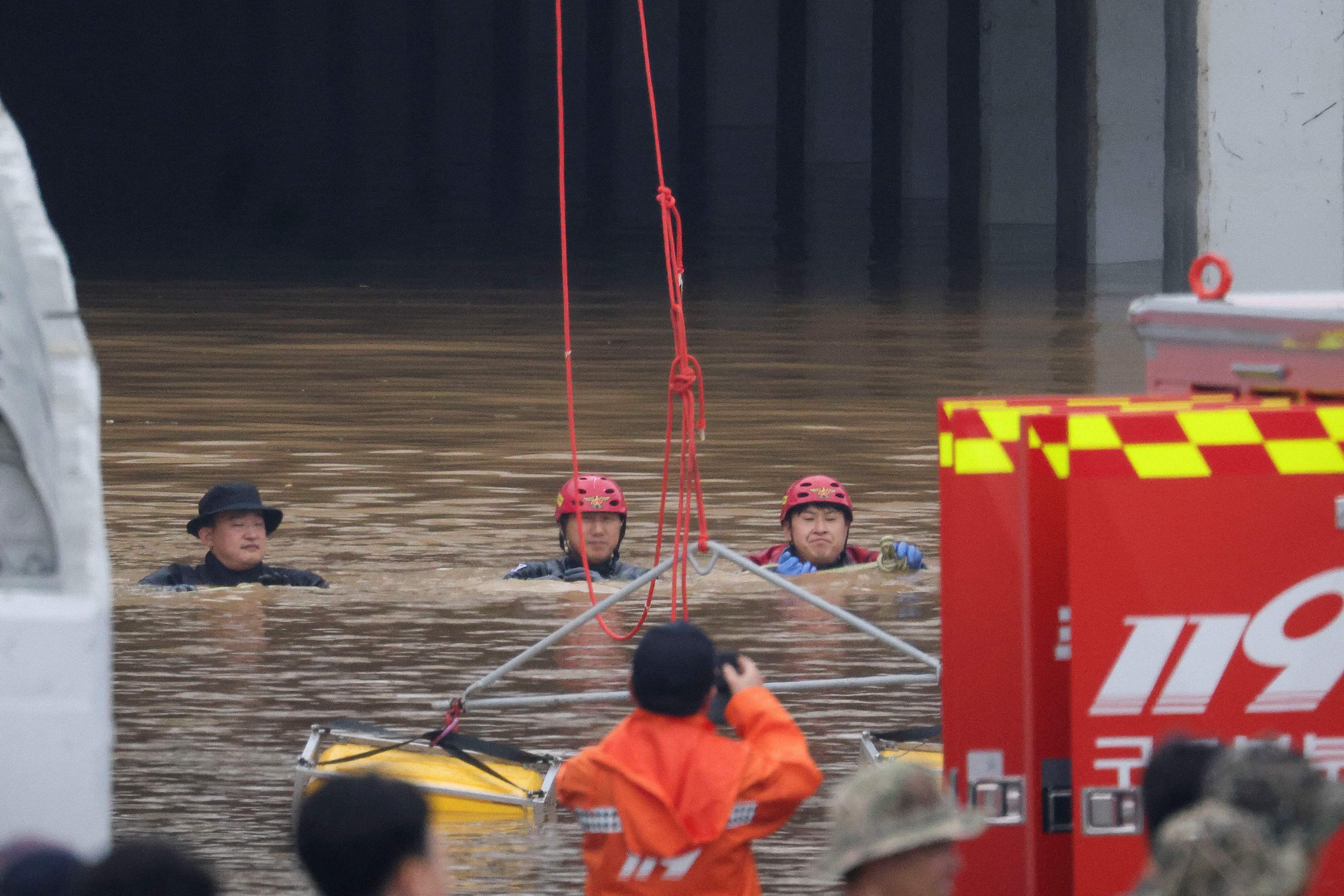 Read more about the article South Korea’s death toll from destructive rainstorm grows to 40 as workers search for survivors