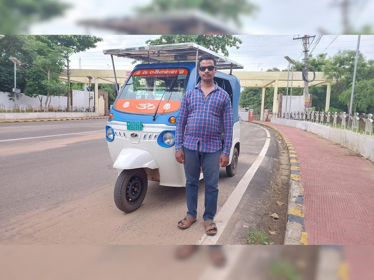 Odisha man turns electric auto into solar-powered vehicle