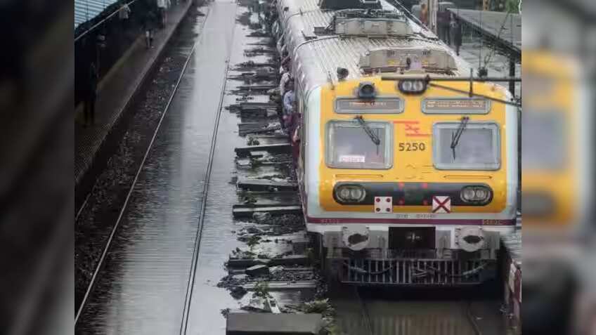 Local train services on Mumbai suburban section stopped due to water-logging on tracks after heavy rains