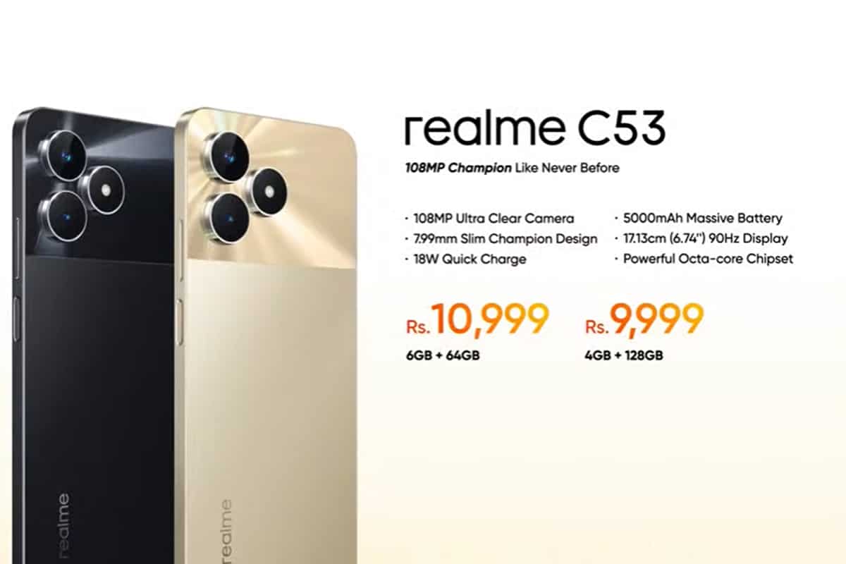 Realme C53 with Mini-Capsule Display and 108MP Camera Launched in India:  Price, Specifications - MySmartPrice