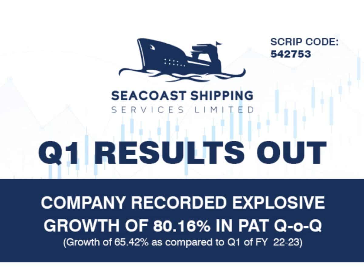 Seacoast Shipping Q1 PAT jumps over 65%, announces rights issue