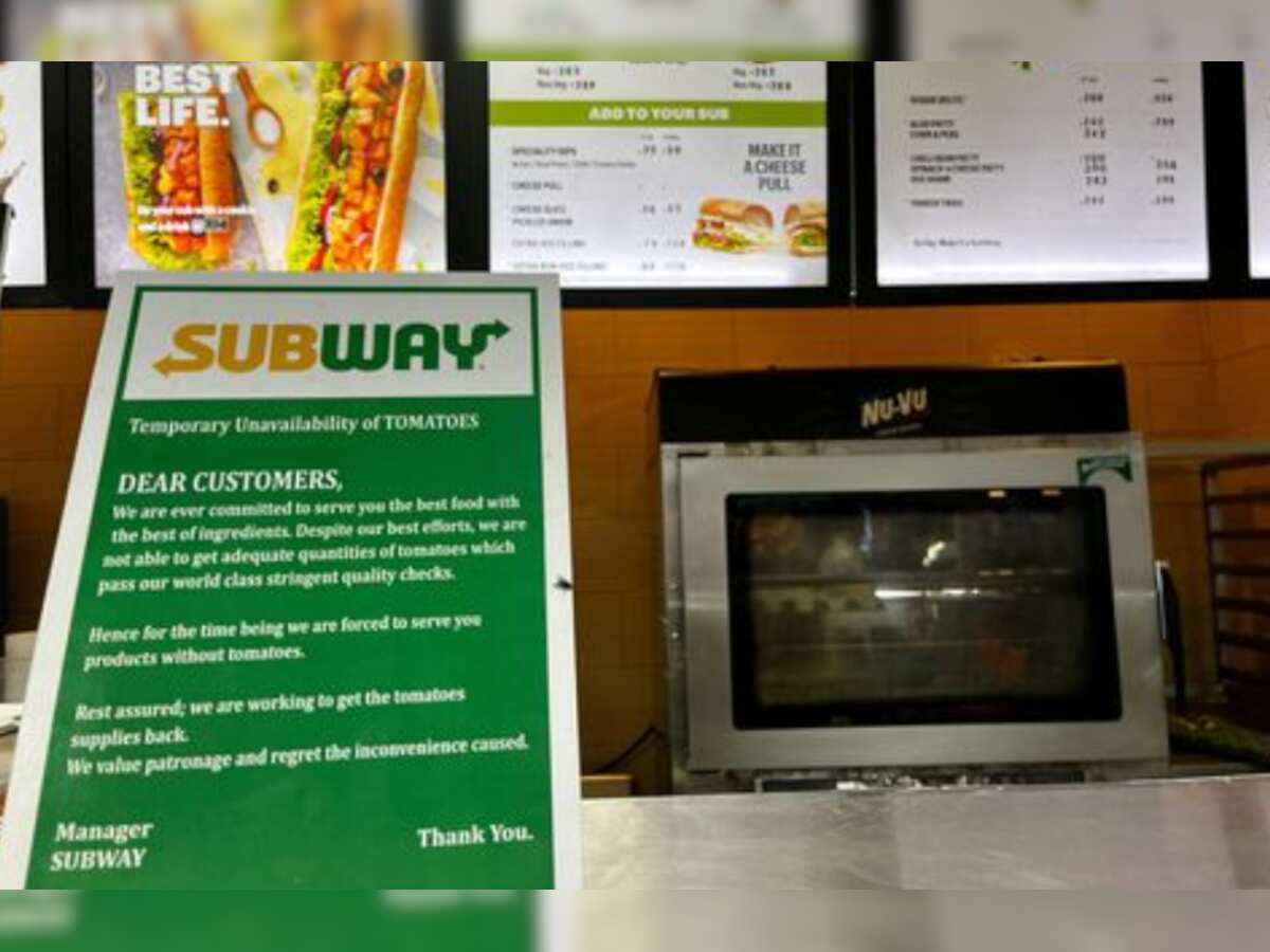 Some Subway India outlets drop tomatoes citing poor quality amid price surge