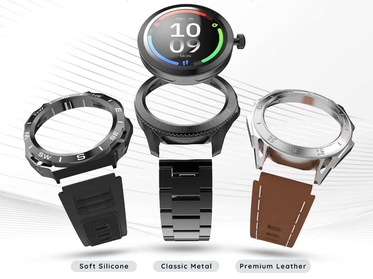 Kostumer lanthan moden Pebble Revolve customisable smartwatch with 9 different looks launched:  Check price and features | Zee Business