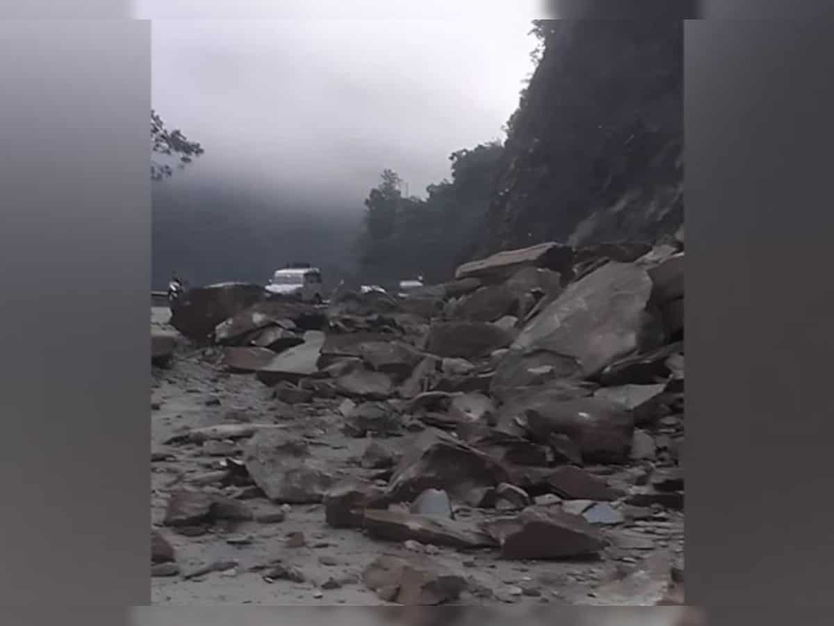 Uttarakhand: Badrinath Highway blocked in Chamoli district as stones roll off hill