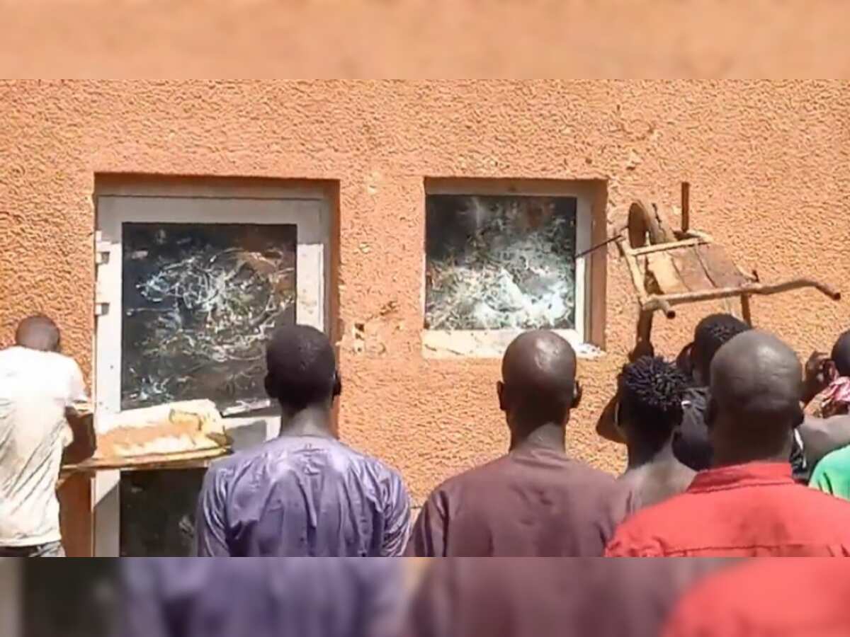 French embassy in Niger attacked as protesters wave Russian flags in march through capital