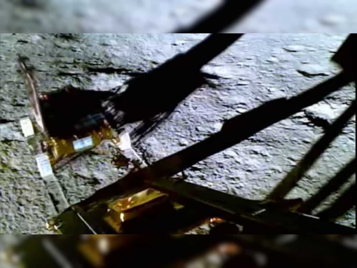 Chandrayaan-3: ISRO releases video of Pragyaan rover sliding off Vikram lander and touching down Moon's surface