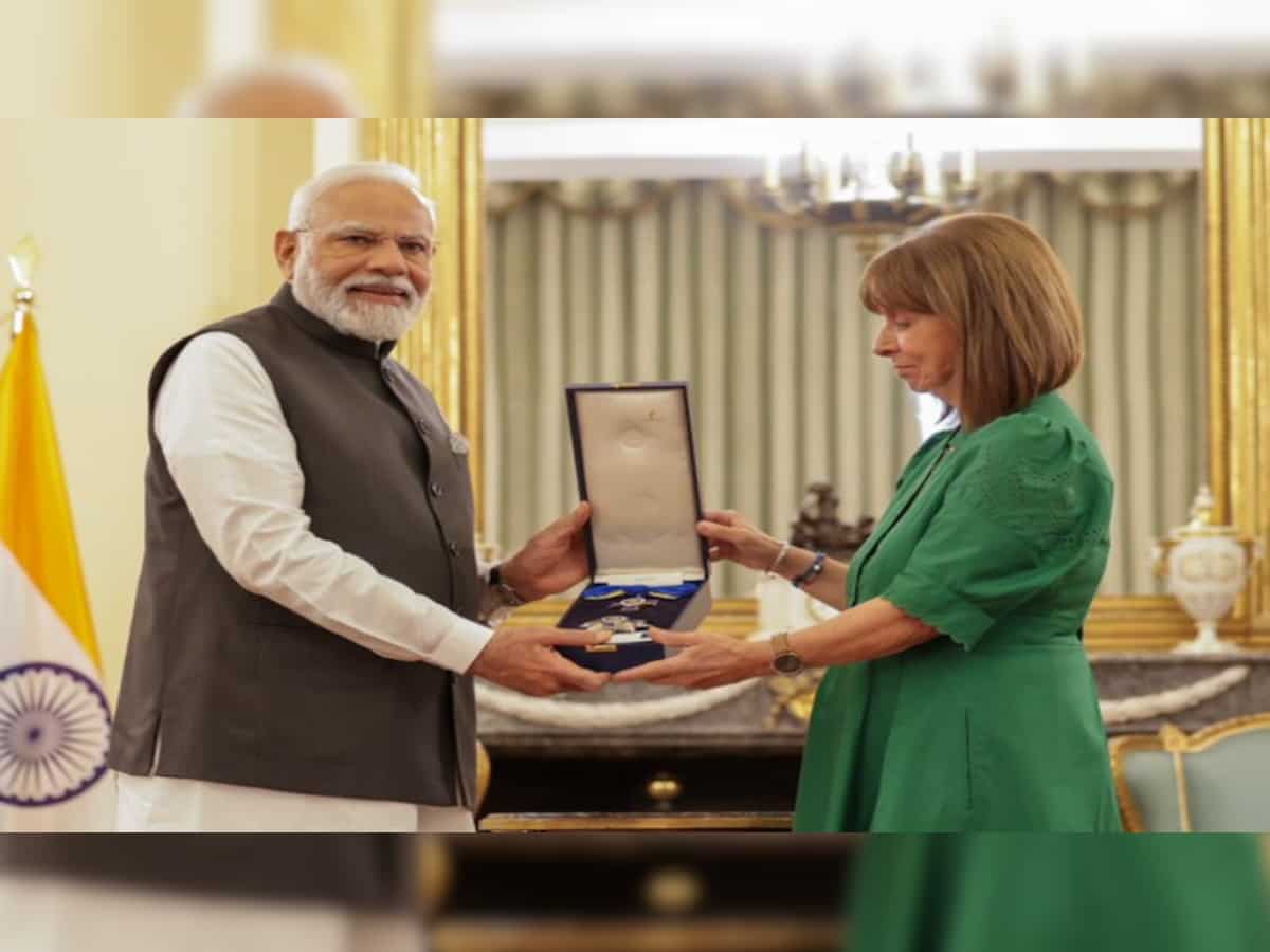 PM Modi conferred with The Grand Cross of the Order of Honour by Greek President Katerina N. Sakellaropoulou