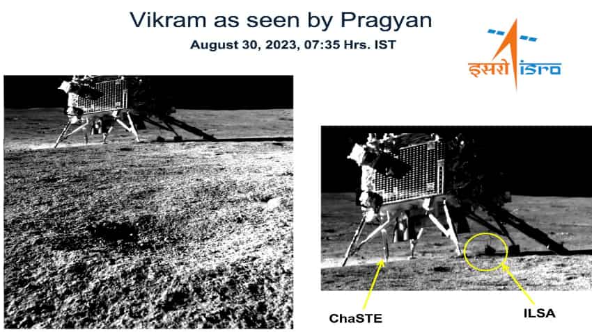 Chandrayaan-3 Update: Pragyan rover clicks image of Vikram lander standing on Moon's surface