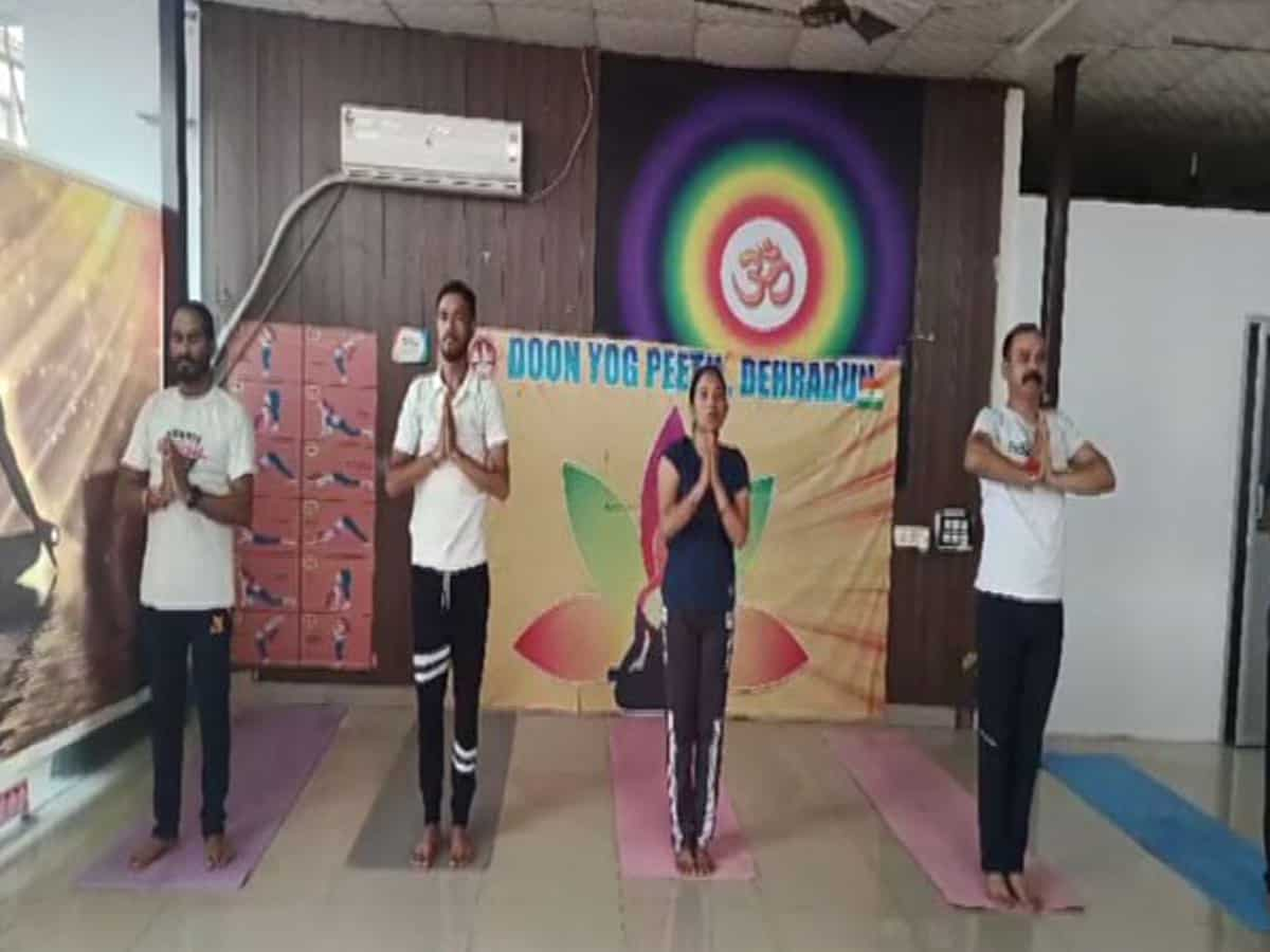 Aditya L1: Surya Namaskar performed at Doon Yoga Peeth for success of India's maiden solar mission