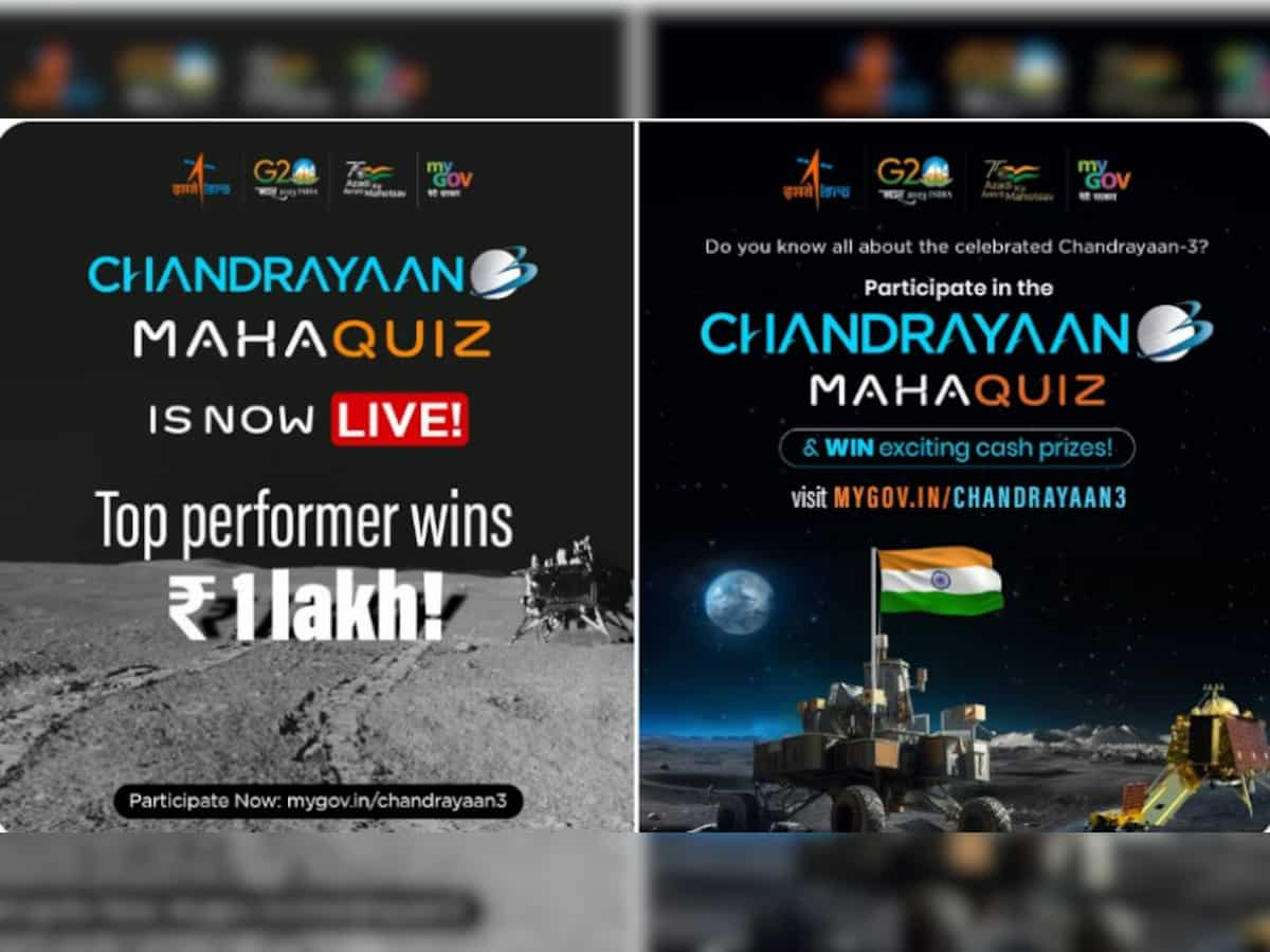 Chandrayaan-3 MahaQuiz: ISRO launches quiz for students to honour India's space exploration journey; winner to get Rs 1 lakh