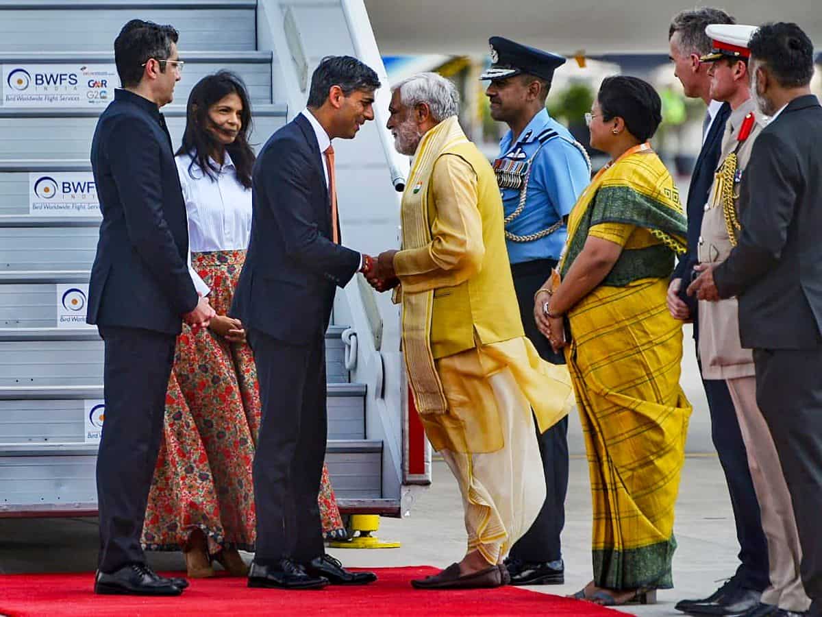 G20 Summit: UK PM Rishi Sunak, his wife arrive in India