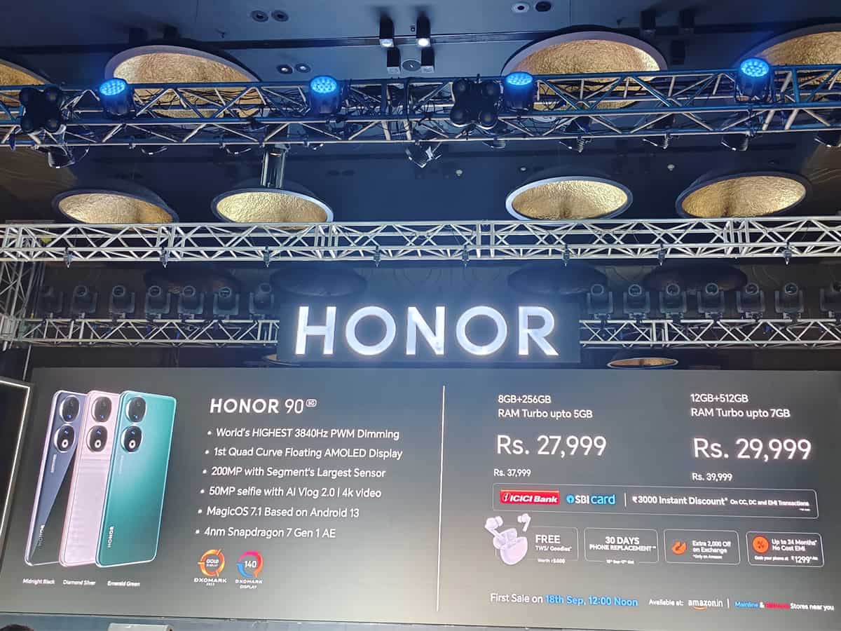 Honor 90, 5G, 512GB, Diamond Silver - eXtra Saudi