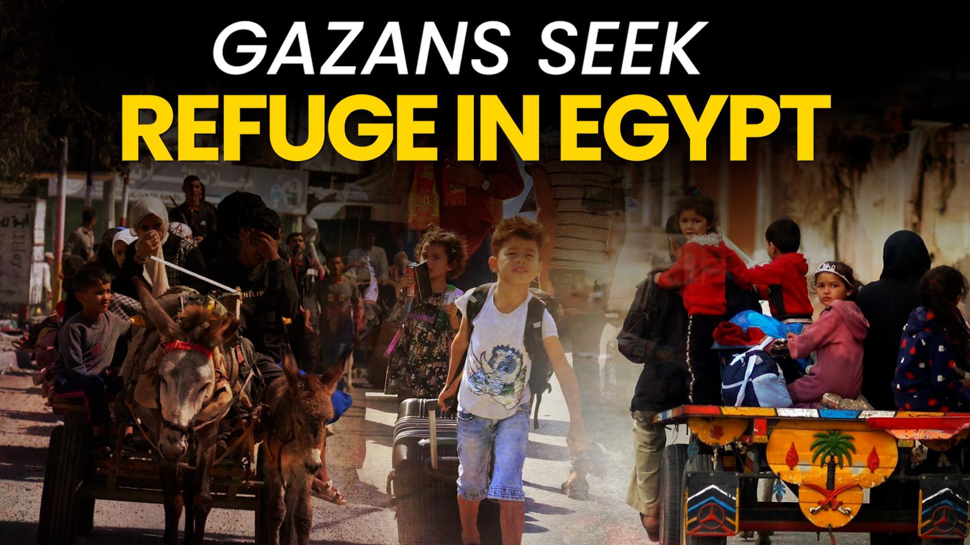 Israel Hamas War: Hoping To Cross Into Egypt, Gaza Residents Gather At ...