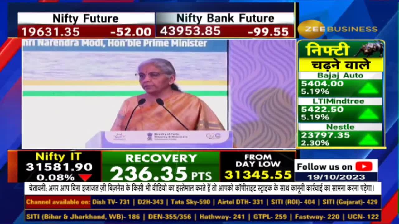 'Middle-East economy improved through maritime,' says Finance Minister Nirmala Sitharaman