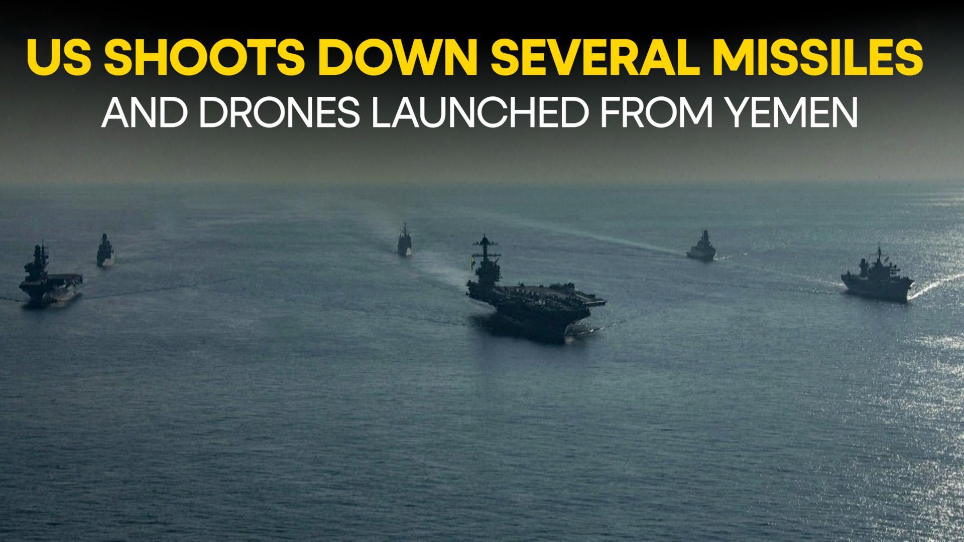 Israel Hamas War: US Navy intercepts missiles fired from Yemen Heading ...