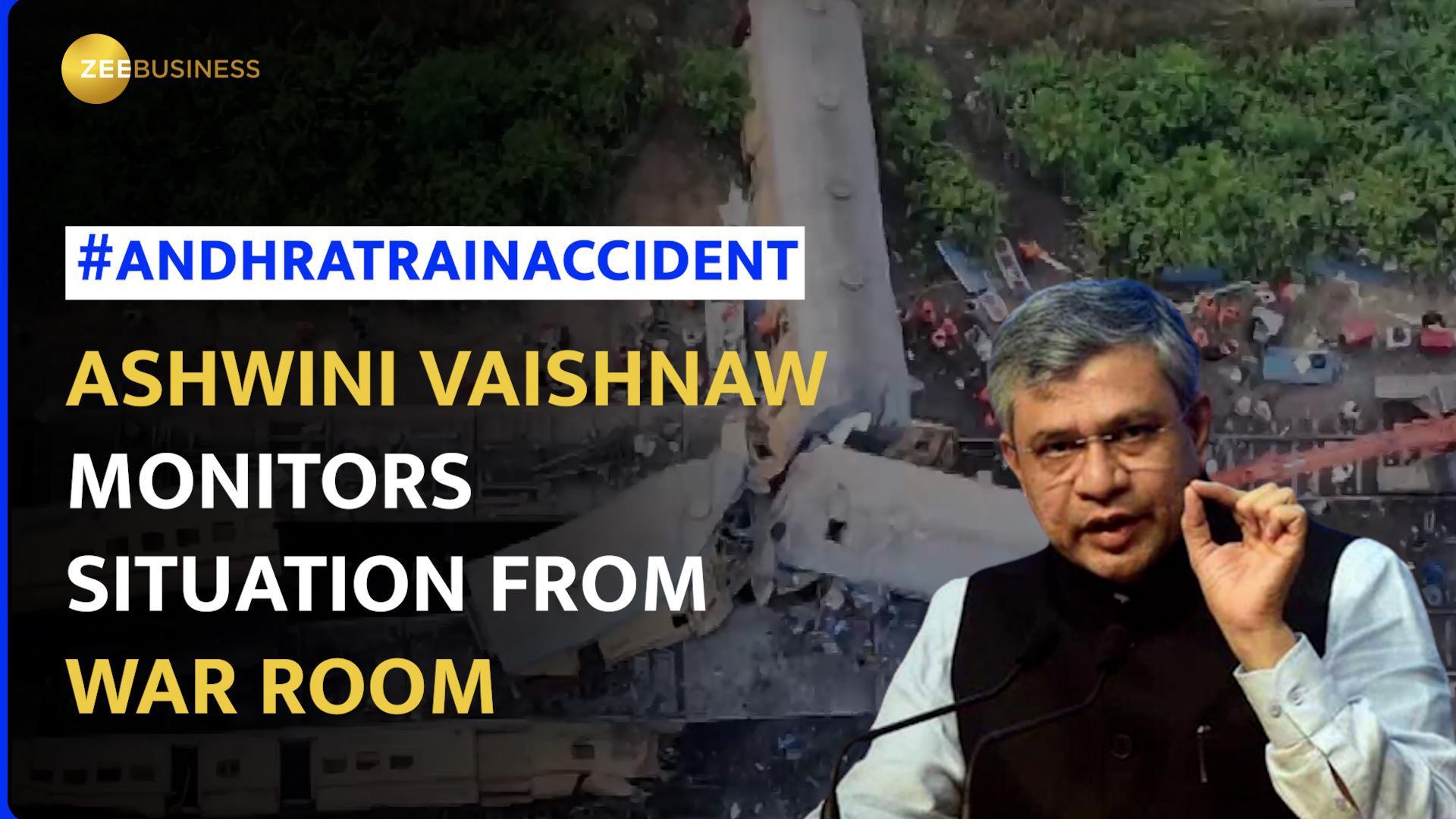 Railways Minister Ashwini Vaishnaw Oversees  Andhra Train Accident Situation from War Room