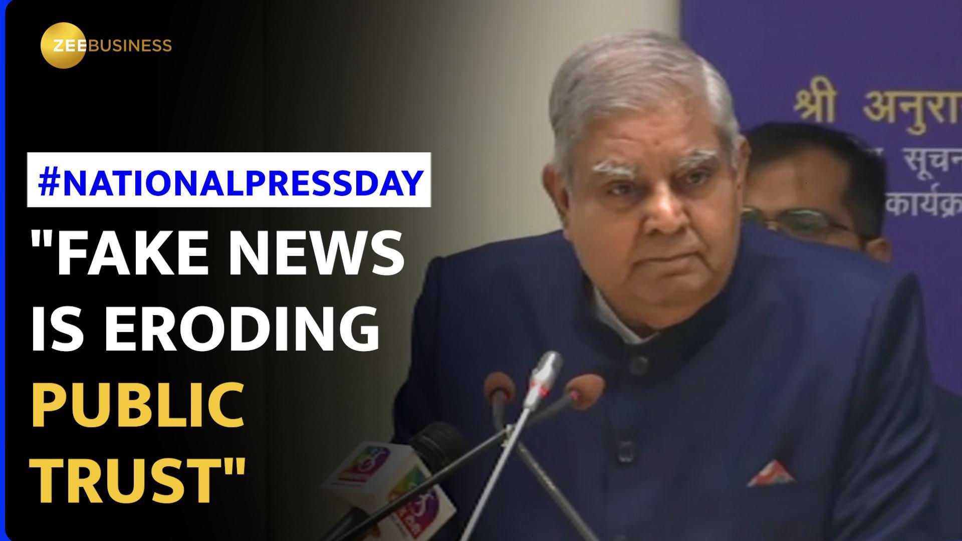 Vice President of India Jagdeep Dhankhar Slams Media for Eroding Public Trust, Calls for Credibility