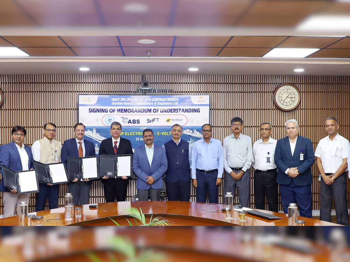 GRSE signs MoU with industry partners to develop electric tubs 'E-VOLT-50'