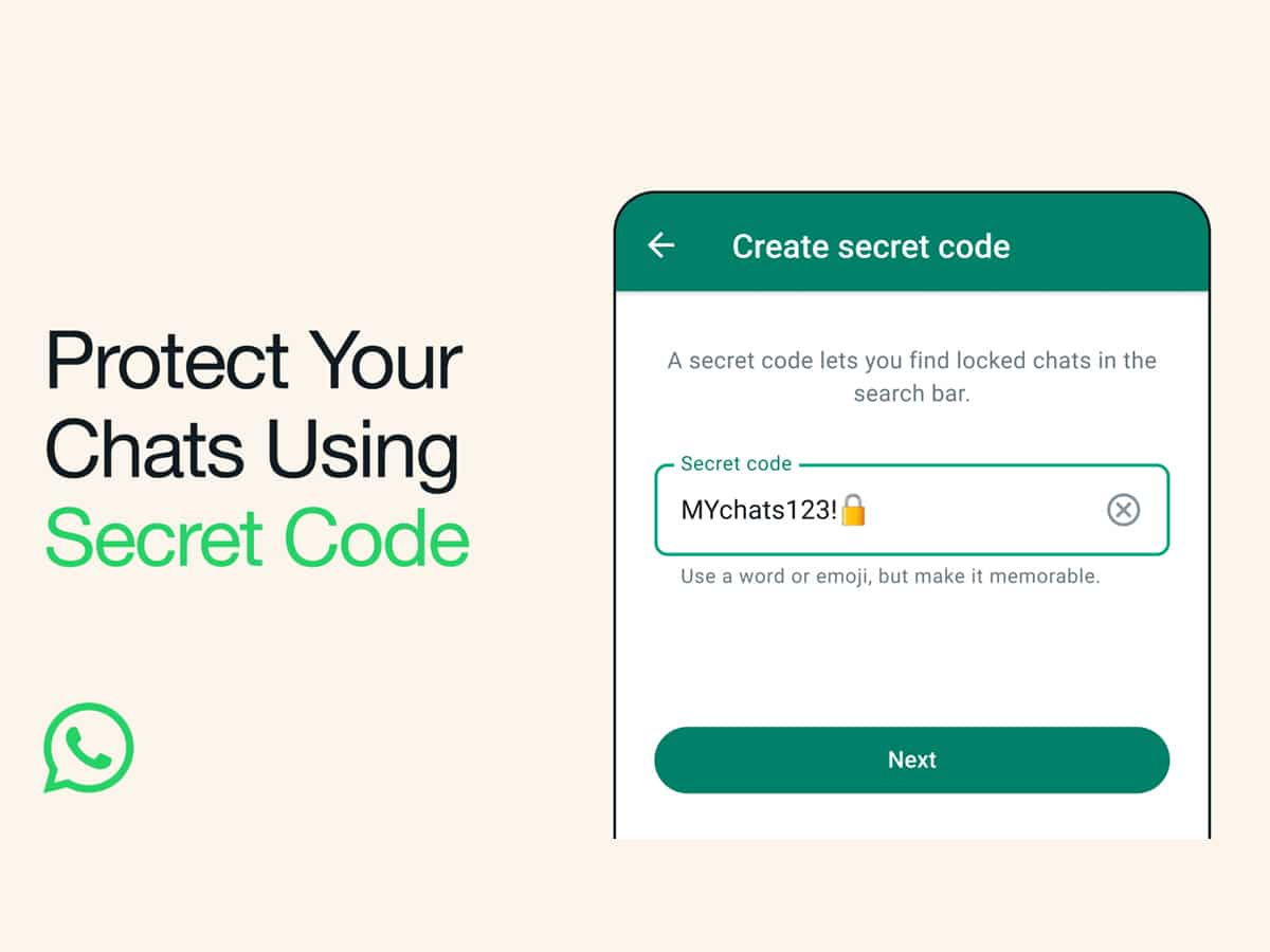Protect your WhatsApp chats using secret code – Here’s how
